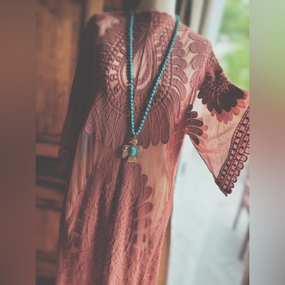 Necklace Aztec Eagle Statement Pendant - Picture 6 of 8